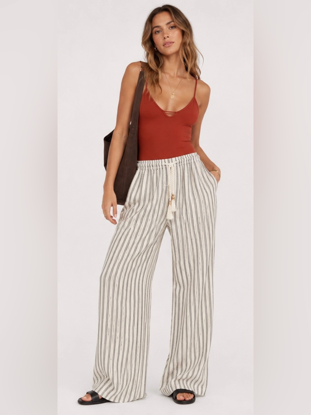 Free People NWOT Move Along Bodysuit in Terracotta